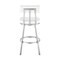 Armen Living Jinab Swivel Counter Stool in Brushed Stainless Steel with White Faux Leather 840254335301 - alternate 6
